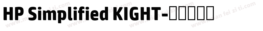 HP Simplified KIGHT字体转换